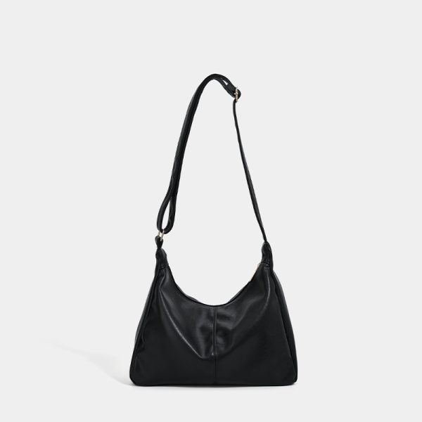 Handheld shoulder bag soft texture large capacity tote bag retro versatile women's bag crossbody bag - 图片 3